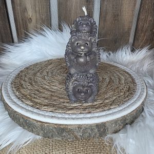 Bougie moulée animaux de la sagesse