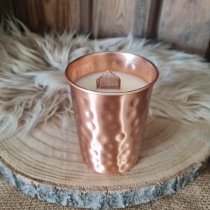 Bougie martelée cuivrée parfumée