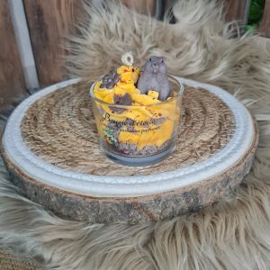 Bougie marmotte des Alpes parfum fleur d&rsquo;oranger