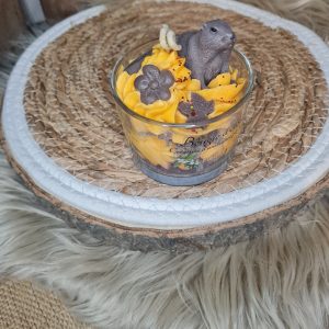 Bougie marmotte des Alpes parfum fleur d&rsquo;oranger