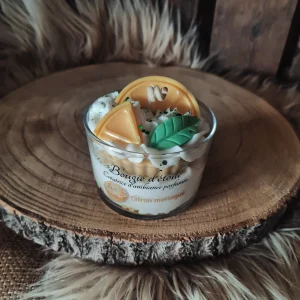 Bougie tartelette citron parfum citron meringué