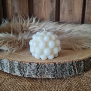 Bougie moulée ronde à bulles