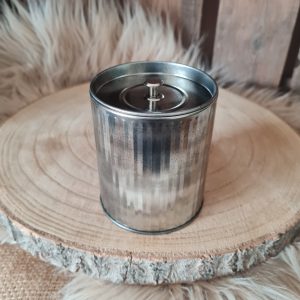 Bougie métal vintage gris parfumée