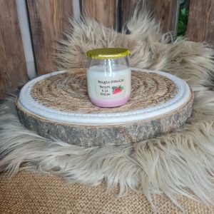 Bougie lactée parfum fraise ou banane