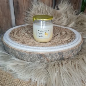 Bougie lactée parfum fraise ou banane