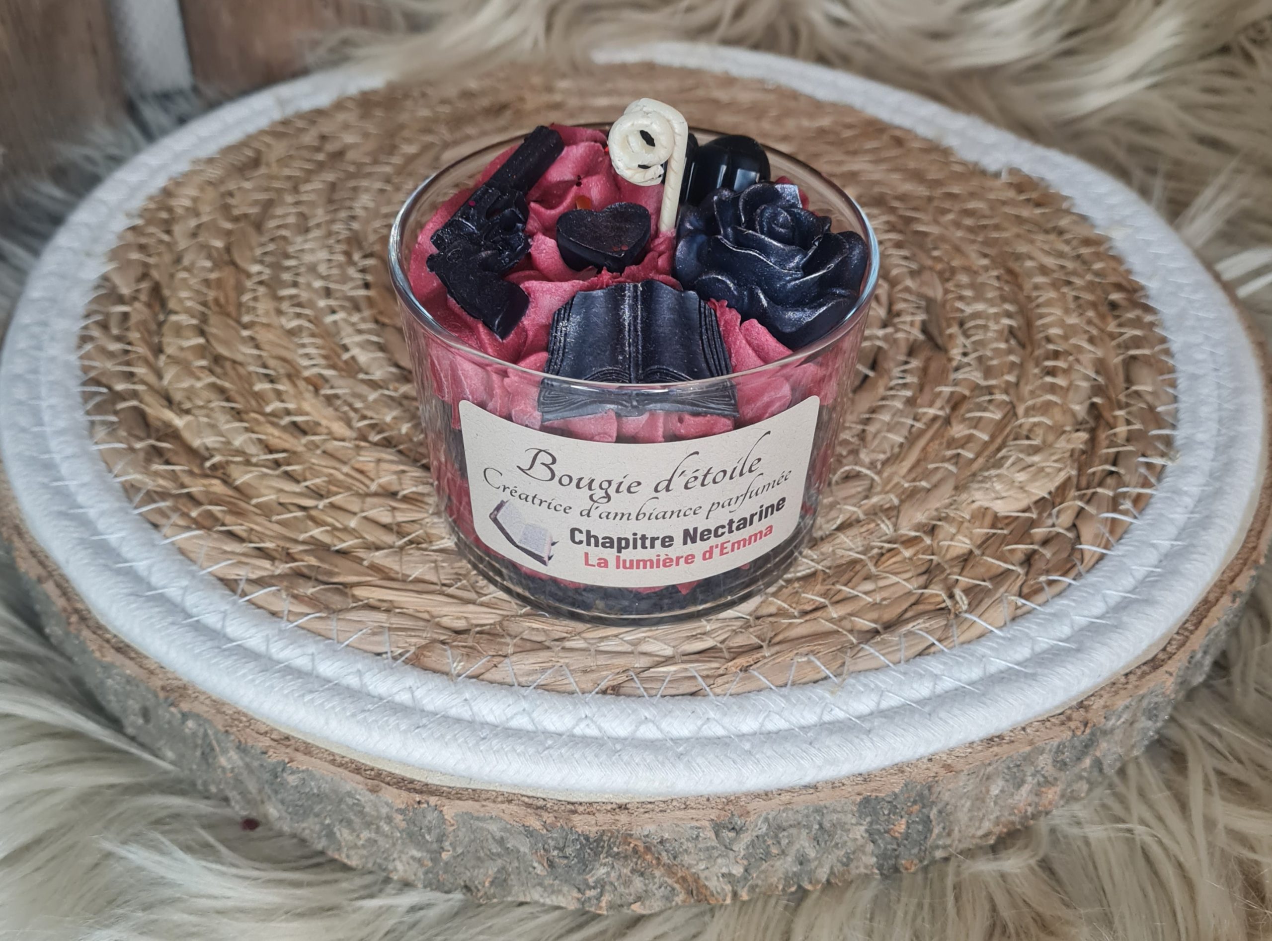 Bougie gourmande parfum pêche