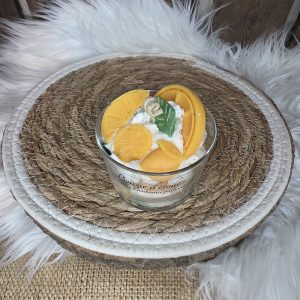 Bougie gourmande tartelette parfum citron meringué