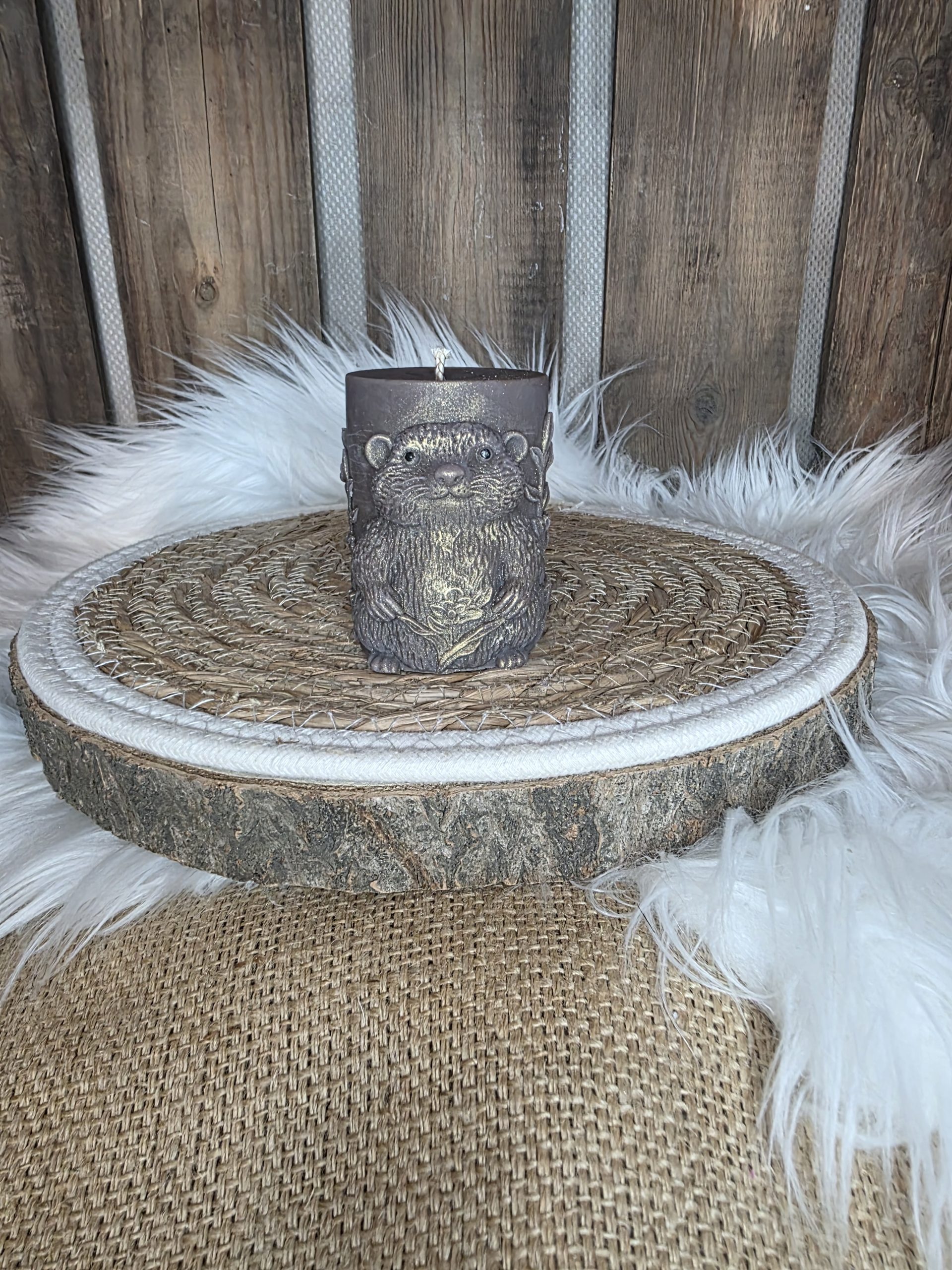 Bougie moulée marmotte