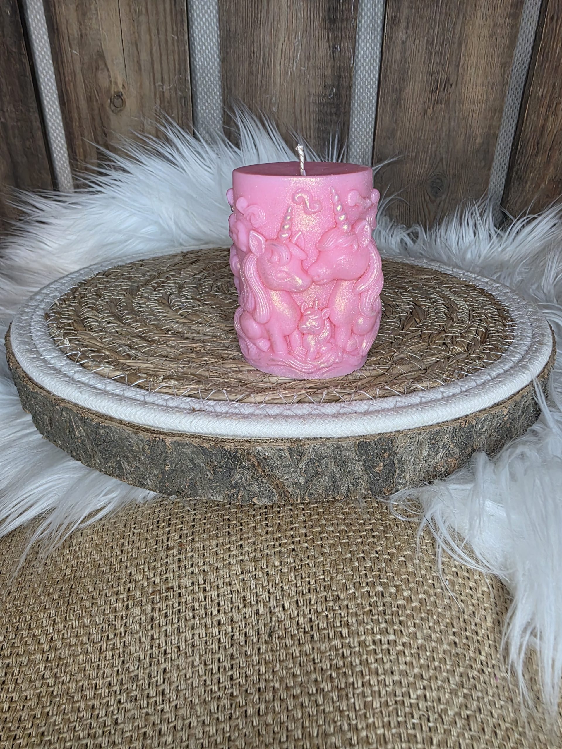 bougie moulée licorne