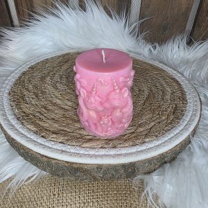 Bougie moulée licorne