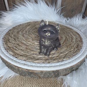 Bougie moulée chaton