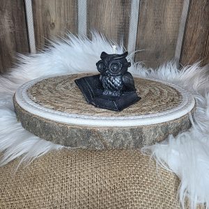 Bougie moulée grimoire du hibou